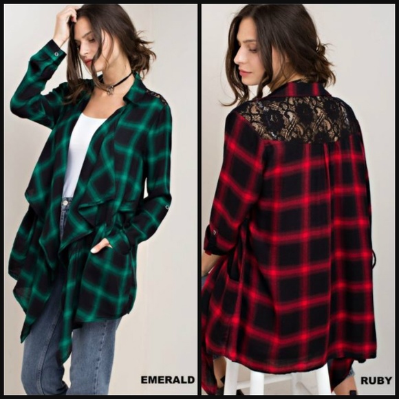 Kori Sweaters - TOP RATED🌟LAST 1! Lace Mix Plaid Cardigan